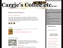 Tablet Screenshot of carriescoffee.com